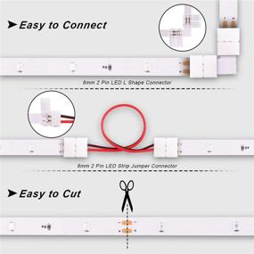 img 2 attached to iCreating 50ft White LED Strip Lights - Bright Daylight White Flexible Tape Lights for Mirror, Under Cabinet, Bedroom, Kitchen - Energy Saving Lighting Solution