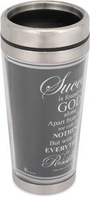 img 2 attached to 🙏 16 Oz. Stainless Steel Insulated Travel Mug with Lid - Success in God, John 15:5, Black