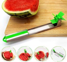 img 2 attached to 🍉 Efficient 6-Piece Fruit Slicer Set: Grape Slicer, Stainless Steel Watermelon Slicer, Peeler for Vegetables & Fruits, Kiwi Spoon Knife, Passion Fruit & Orange Peeler - Multifunctional Kitchen Gadgets