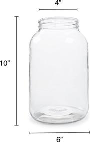 img 2 attached to 🍶 2 Pack - 1 Gallon Glass Jar with Plastic Airtight Lid, Muslin Cloth, and Rubber Band - Wide Mouth for Easy Cleaning - Dishwasher Safe - Ideal for Kombucha, Kefir, Canning, Sun Tea, Fermentation, and Food Storage