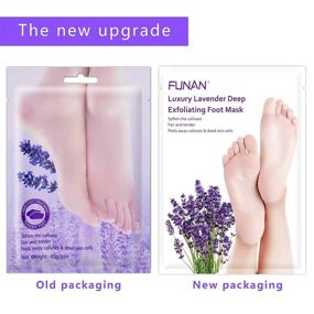 img 3 attached to 🦶 Foot Exfoliating Mask with Lavender Essence to Remove Calluses and Dead Skin Cells, for Baby Soft Feet - 2 Pairs