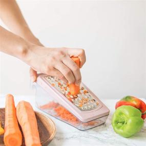 img 2 attached to 🧀 Multipurpose Crystalia Cheese Grater - Storage Container, Handle, and 2-Way Grate for Cheeses, Vegetables, Chocolate, and More