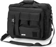 🎒 15.6 inch men's laptop messenger bag: military tactical briefcase for outdoor use, black logo