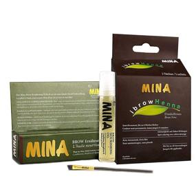 img 3 attached to 🎨 Professional Tint Kit with Nourishing Oil & Brush Combo Pack - MINA iBrow Henna (Dark Brown)