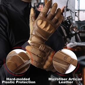 img 3 attached to 🧤 AXBXCX Touch Screen Full Finger Gloves Brown S: Ideal for Motorcycles, Cycling, ATV, Camping, Climbing & More, for Men and Women