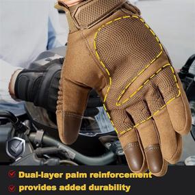 img 2 attached to 🧤 AXBXCX Touch Screen Full Finger Gloves Brown S: Ideal for Motorcycles, Cycling, ATV, Camping, Climbing & More, for Men and Women