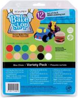 🎨 sculpey bake shop polymer oven bake clay: 12 color set for kids, modeling tool included - perfect for holiday crafts, diy, jewelry, and school projects logo