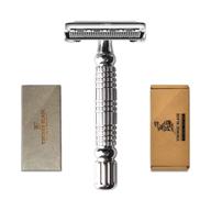 💈 experience smooth and neutrally aggressive shaves with vikings blade the chieftain double edge safety razor logo