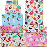 wrapping children boys cute bow funny dinosaurs logo