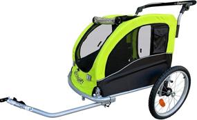 img 2 attached to 🐾 Booyah Large Pet Bicycle Trailer & Jogger with Shocks - Blue