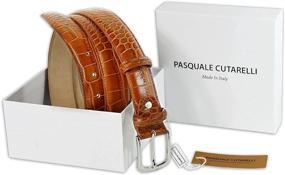 img 3 attached to Pasquale Cutarelli Crocodile Pattern Burgundy Men's Accessories and Belts