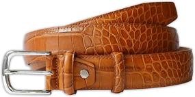 img 4 attached to Pasquale Cutarelli Crocodile Pattern Burgundy Men's Accessories and Belts