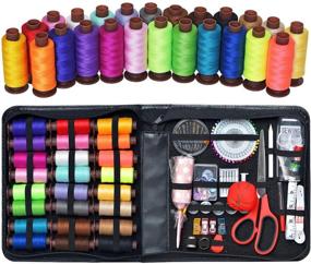 img 4 attached to 🧵 Premium Sewing Threads Kit: 24 Spools, 9600 Yard Length - Essential Sewing Accessories