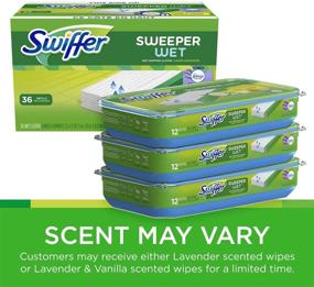 img 3 attached to Swiffer Sweeper Wet Mopping Cloth Multi 🧹 Surface Refills - Febreze Lavender Scent, 36 Count