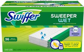 img 4 attached to Swiffer Sweeper Wet Mopping Cloth Multi 🧹 Surface Refills - Febreze Lavender Scent, 36 Count