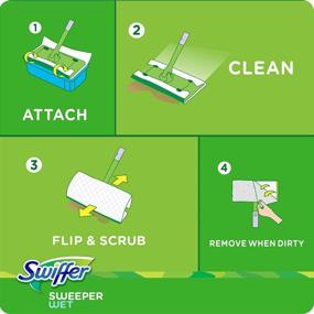 img 2 attached to Swiffer Sweeper Wet Mopping Cloth Multi 🧹 Surface Refills - Febreze Lavender Scent, 36 Count