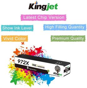 img 3 attached to Kingjet Compatible HP 972X Black Ink Cartridge: High-Quality Replacement for PageWide Pro Printers with Newest Chip - 1 Black