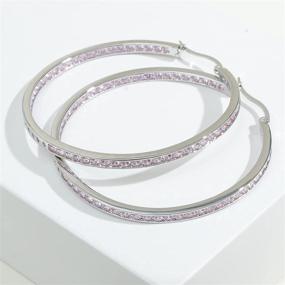 img 2 attached to 💎 Sterling Silver Girls' Jewelry: Inside Out Hoop Earrings