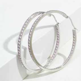 img 1 attached to 💎 Sterling Silver Girls' Jewelry: Inside Out Hoop Earrings