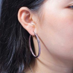 img 3 attached to 💎 Sterling Silver Girls' Jewelry: Inside Out Hoop Earrings