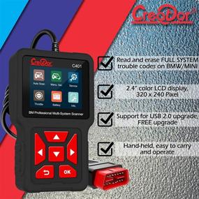 img 3 attached to Advanced OBD2 Scanner Code Reader for BMW & Mini Cooper: 🔧 Creator C410 Diagnostic Scan Tool with Multi-Systems Coverage, ABS/TCM/BMS/PCM/EPB/Oil Reset & Battery Registration