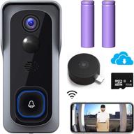 🚪 【2021 upgraded】 morecam wifi video doorbell camera - 1080p hd, motion detection, night vision, 2-way audio, no monthly fee(32 gb sd card pre-installed) & cloud storage with chime logo