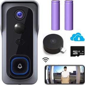 img 4 attached to 🚪 【2021 Upgraded】 Morecam WiFi Video Doorbell Camera - 1080P HD, Motion Detection, Night Vision, 2-Way Audio, No Monthly Fee(32 GB SD Card Pre-Installed) & Cloud Storage with Chime