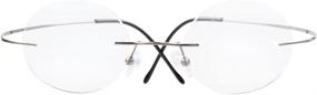 img 3 attached to Eyekepper Titanium Rimless Eyeglasses Gunmetal