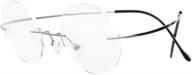 eyekepper titanium rimless eyeglasses gunmetal logo