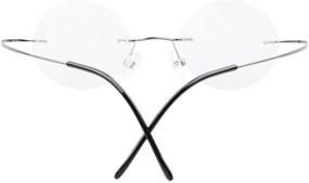 img 1 attached to Eyekepper Titanium Rimless Eyeglasses Gunmetal