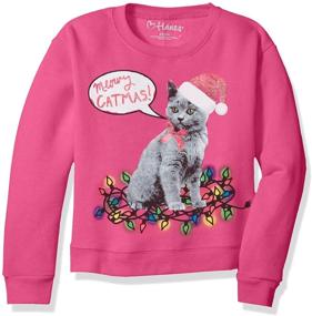 img 1 attached to Hanes Girls' Christmas 🎄 Sweater - Festively Fun and Stylish