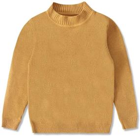 img 4 attached to 🧥 Cozy Winter Essential: Toddler Kids' Knit Sweater Turtleneck Pullover for Boys and Girls (18M-5T)