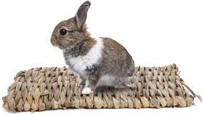 img 2 attached to BESAZW Rabbit Mat: Grass Mats for Rabbits - Safe, Edible, and High-Quality Bunny Chew Toys for Cages