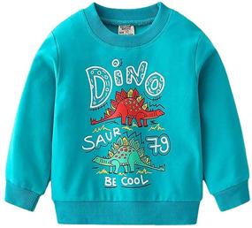 img 3 attached to 🦖 Dinosaur Printed T Shirt for Boys' Clothing Sets
