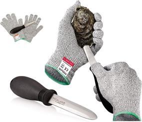 img 4 attached to 🔪 Rockland Guard Oyster Shucking Set - Premium Level 5 Cut Resistant Gloves with 3.5’’ Stainless Steel Oyster Knife - Ideal Set for Safe and Effortless Oyster Shucking