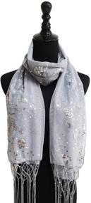 img 1 attached to 👗 Silver Sequin Beaded Shawl: Elegant Wedding Party Gift, Evening Wrap for Wedding, New Year's Eve, Formal Events