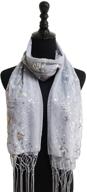 👗 silver sequin beaded shawl: elegant wedding party gift, evening wrap for wedding, new year's eve, formal events logo