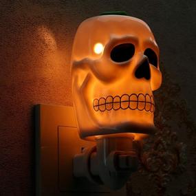 img 1 attached to 🔌 Efficient Joker Skull Electric Plug-In Wax Warmer for Scented Wax & Scentsy Cubes, No Flame, No Smoke, No Soot – Includes Two Bulbs