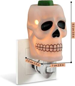 img 3 attached to 🔌 Efficient Joker Skull Electric Plug-In Wax Warmer for Scented Wax & Scentsy Cubes, No Flame, No Smoke, No Soot – Includes Two Bulbs