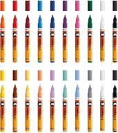 🎨 molotow one4all acrylic paint marker set, 1mm and 2mm, assorted colors, 20 marker set, pack of 1 (200.152) logo