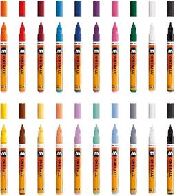 img 4 attached to 🎨 Molotow ONE4ALL Acrylic Paint Marker Set, 1mm and 2mm, Assorted Colors, 20 Marker Set, Pack of 1 (200.152)