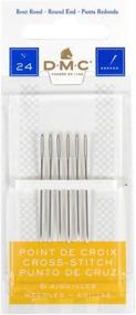 img 1 attached to DMC Cross Stitch Needles - 3 Pack Set (Sizes 22-24-26) - Total 18 Needles - New Package