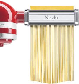 img 3 attached to 🍝 Nevku Pasta Maker Attachments Set: Optimize your KitchenAid Stand Mixer with Pasta Sheet Roller, Spaghetti Cutter, and Fettuccine Cutter