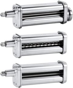 img 4 attached to 🍝 Nevku Pasta Maker Attachments Set: Optimize your KitchenAid Stand Mixer with Pasta Sheet Roller, Spaghetti Cutter, and Fettuccine Cutter