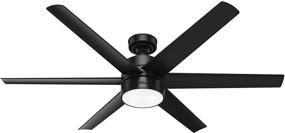 img 4 attached to 🌟 Enhance Your space with the Hunter Fan Company 59624 Solaria Ceiling Fan, 60, Matte Black Finish.