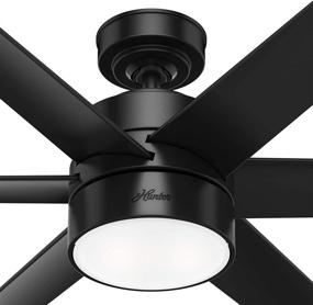 img 2 attached to 🌟 Enhance Your space with the Hunter Fan Company 59624 Solaria Ceiling Fan, 60, Matte Black Finish.