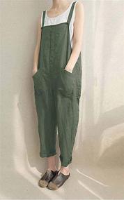 img 3 attached to 👩 Women's Baggy Wide Leg Overalls: Stylish and Comfortable Casual Jumpsuit Rompers with Harem Pants
