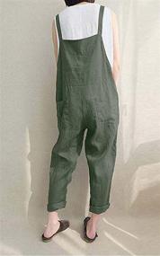 img 2 attached to 👩 Women's Baggy Wide Leg Overalls: Stylish and Comfortable Casual Jumpsuit Rompers with Harem Pants