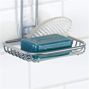 img 1 attached to InterDesign Linea Adjustable Shower Caddy: Maximize Bathroom Storage with Silver Shelves for Shampoo, Conditioner and Soap