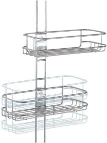 img 3 attached to InterDesign Linea Adjustable Shower Caddy: Maximize Bathroom Storage with Silver Shelves for Shampoo, Conditioner and Soap